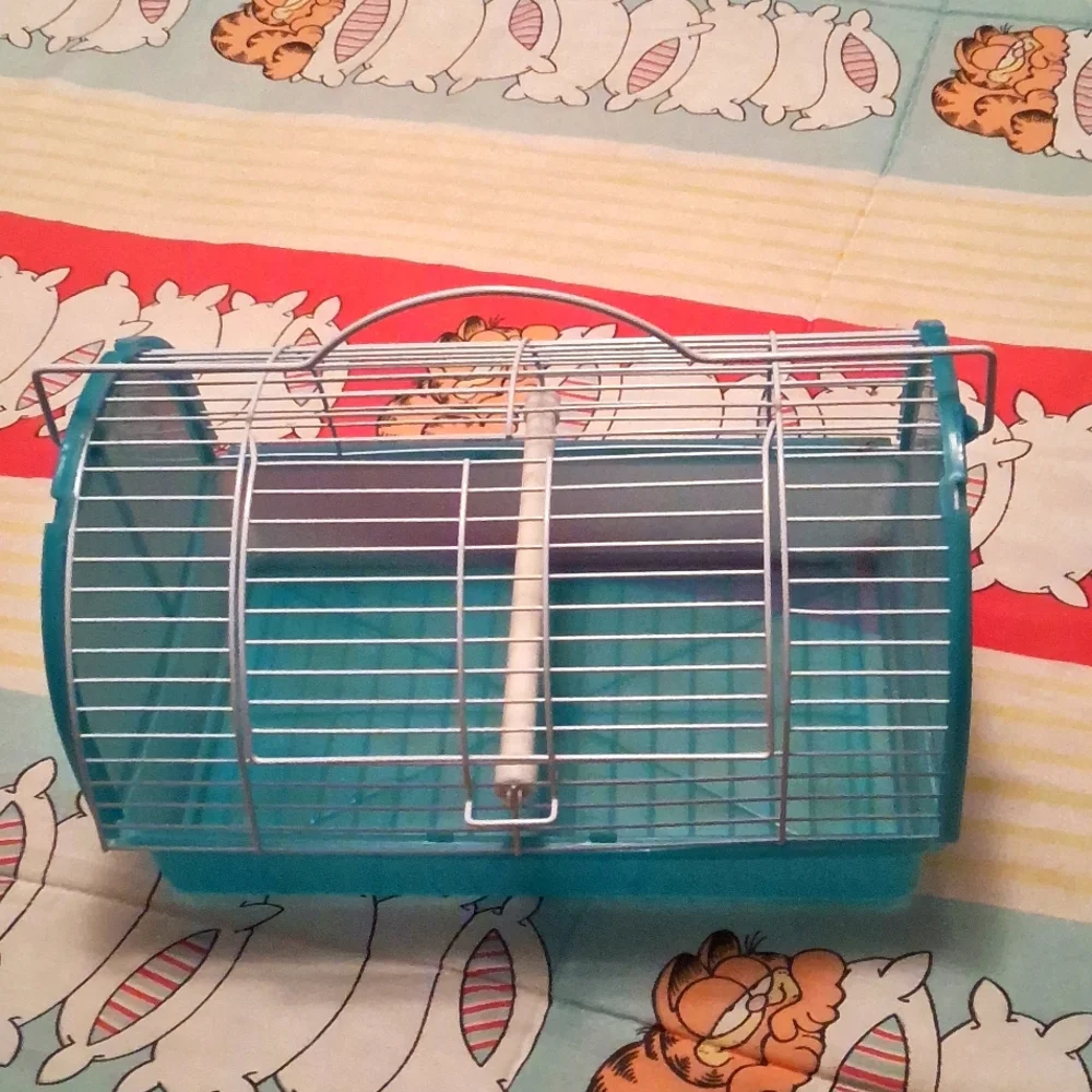 NWOT,Small,Blue & White Bird Cage with White Perch🦋